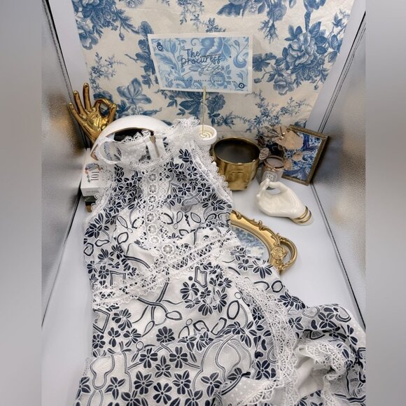 🆕 BRONX & BANCO 🧿 NWOT Santorini Fluted Hem Maxi Dress, Sz S / US 4 - Picture 3 of 17